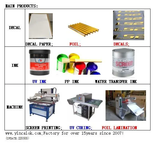 Foshan Yincai UV LED Primer Solvent Ink Plastic for PVC Acrylic