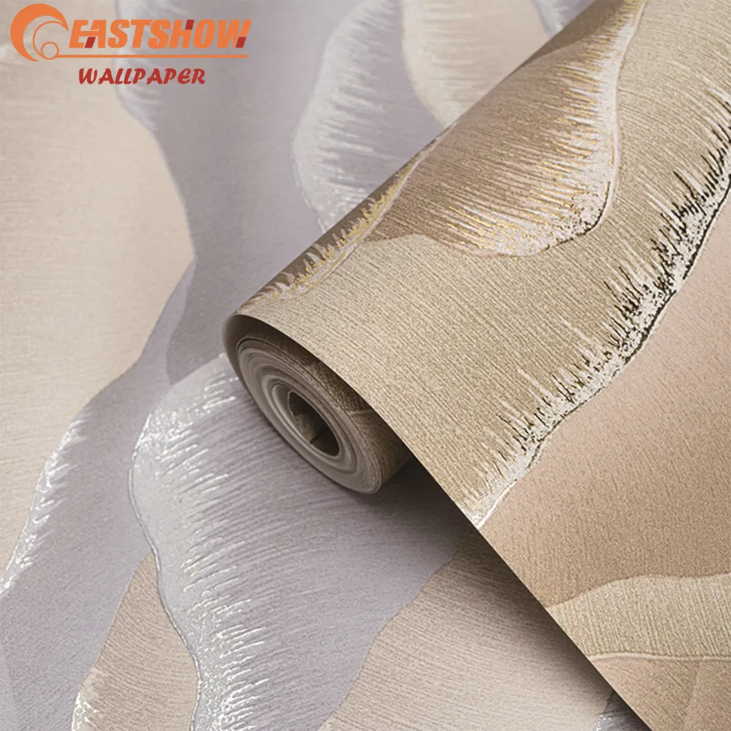 New Gold Stamp Non Woven Wallpaper Manufacture Hot Sale Wholesale Decorative Wall Paper for Home