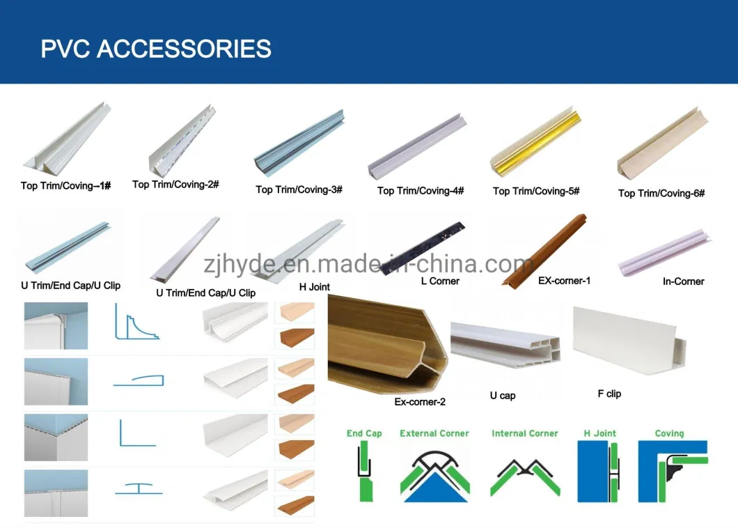 Lamination Connection Profile PVC U Clip Accessories for Ceiling and Wall