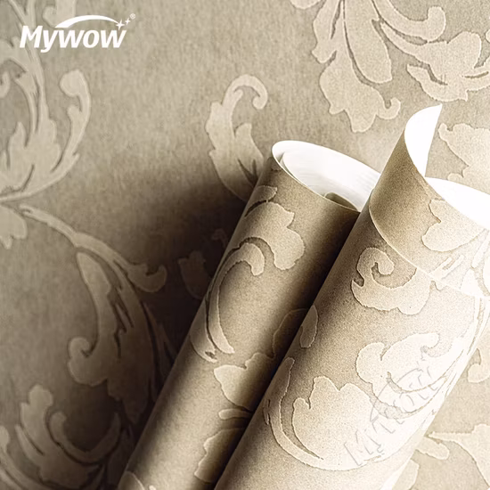 カスタム 3D 壁紙、ピュア カラー壁紙のリビング ルーム用ヨーロピアン スタイルの壁画